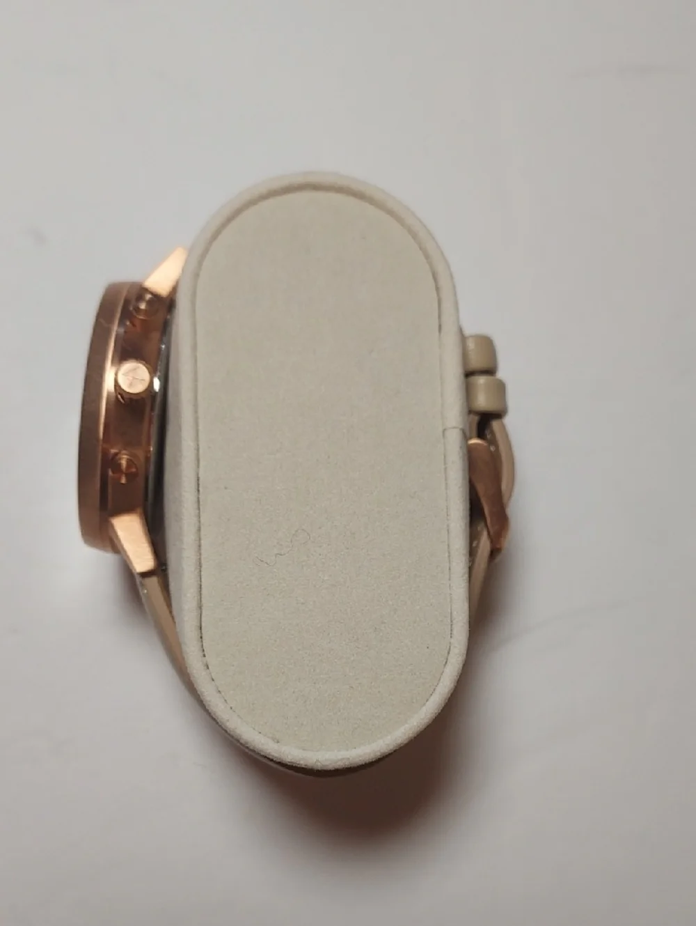 MVMT Rose gold Watch With Beige Leather Strap Chronograph Watch